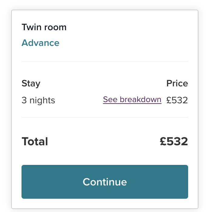 Premier Inn cost breakdown