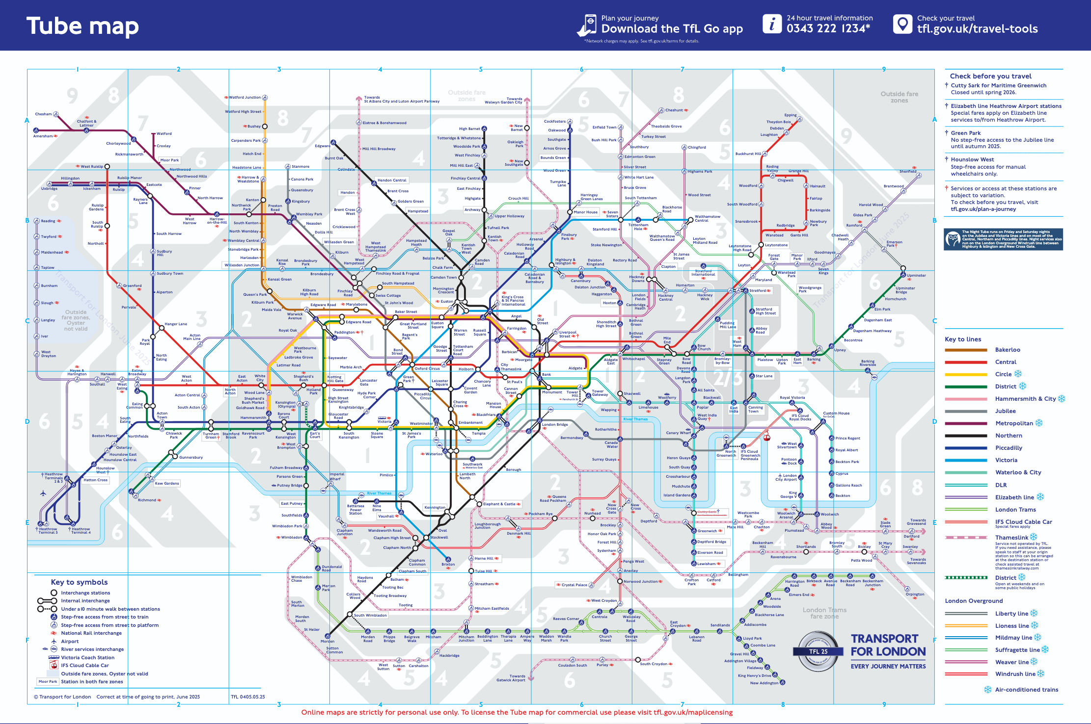 A map of the London Tube system